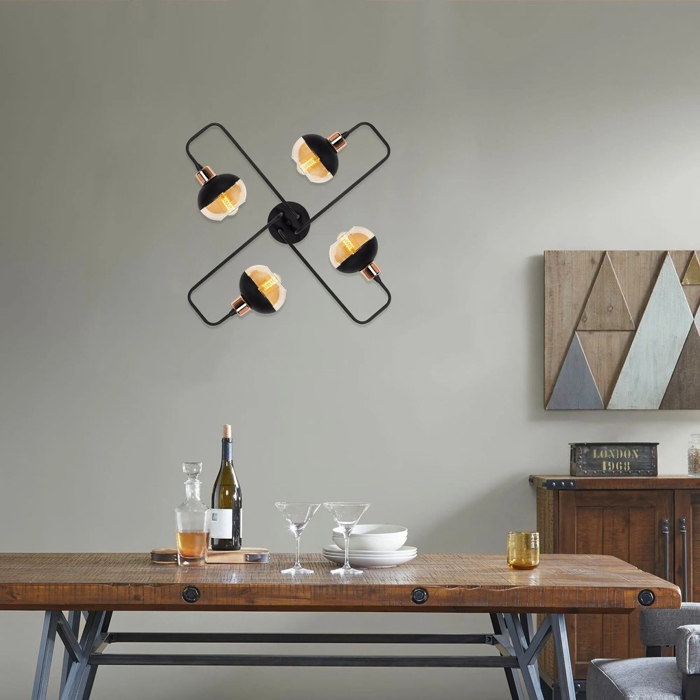 Candeeiro de Teto Anı – Preto – Diâmetro 72 cm
