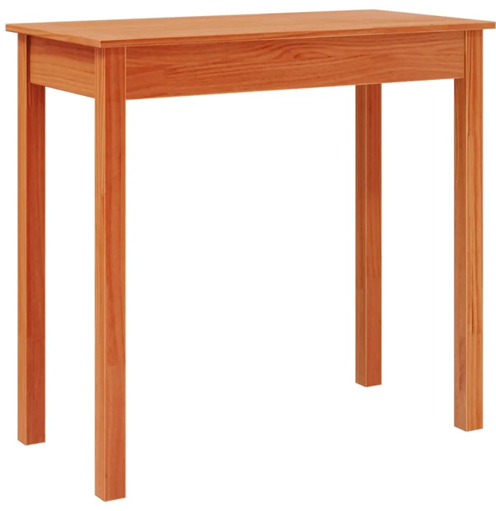 Mesa consola 80x40x75 cm madeira de pinho maciça castanho mel
