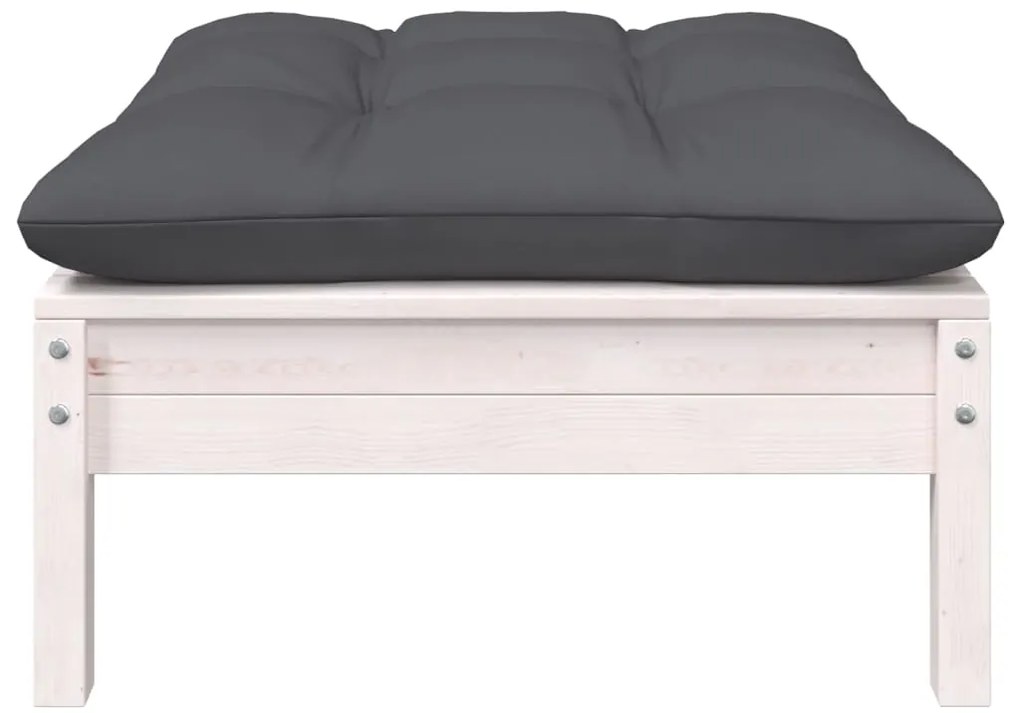5 pcs conjunto lounge de jardim c/ almofadões pinho maciço