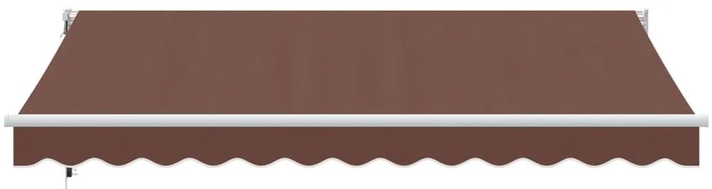 Toldo retrátil automático 350x250 cm castanho