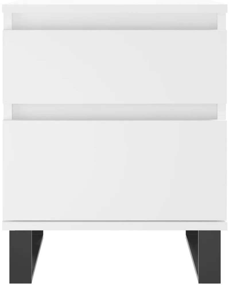 Mesas de cabeceira 2pcs 40x35x50 cm derivados de madeira branco
