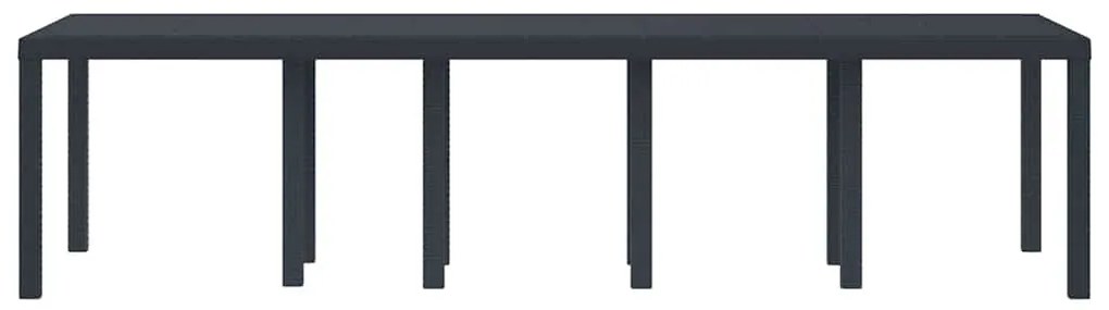 Mesa de Jardim vidaXL Antracite 300x100x73 cm Poly Rattan