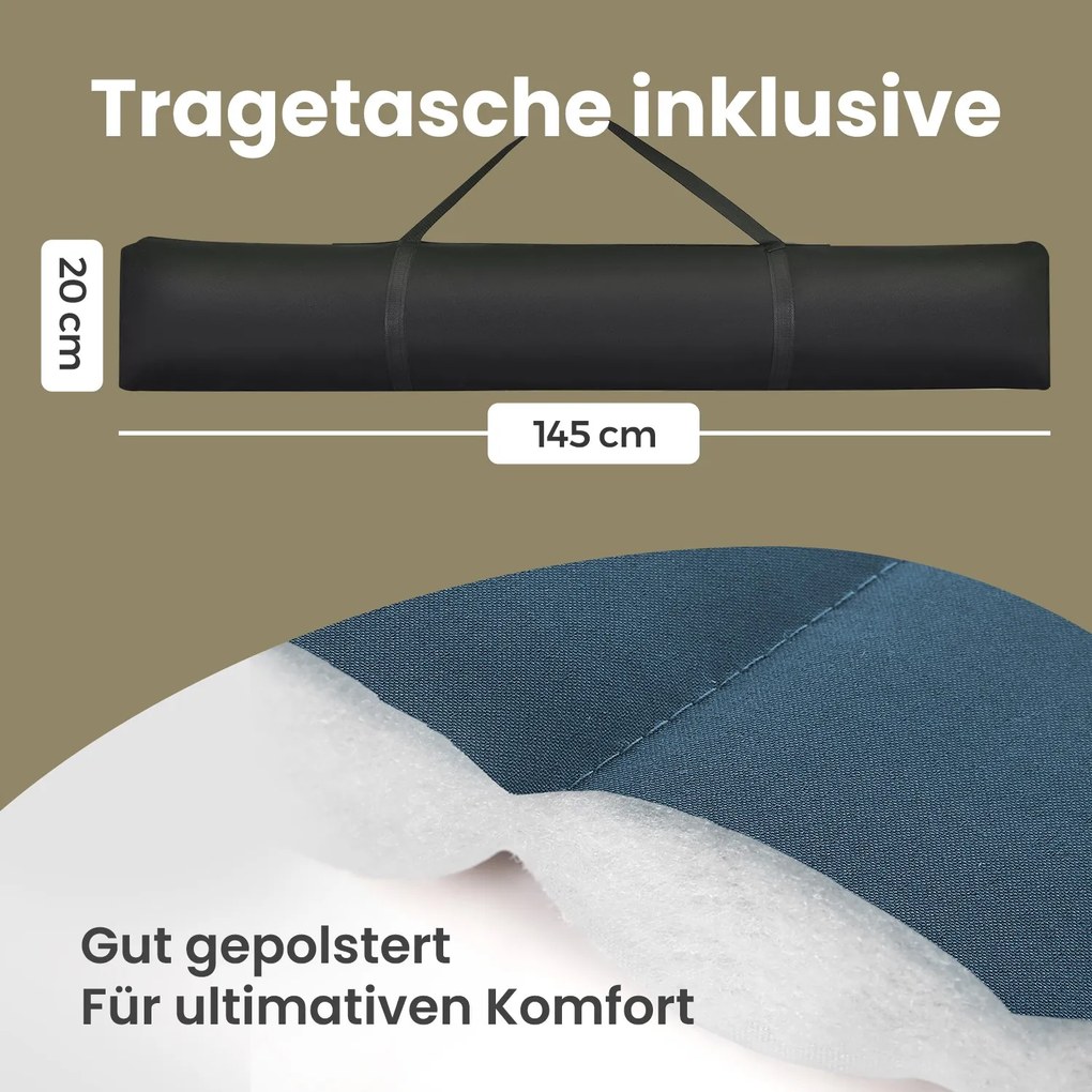 Cama Rede decanso Jardim com armação metálica para rede, capacidade de carga até 200 kg Azul