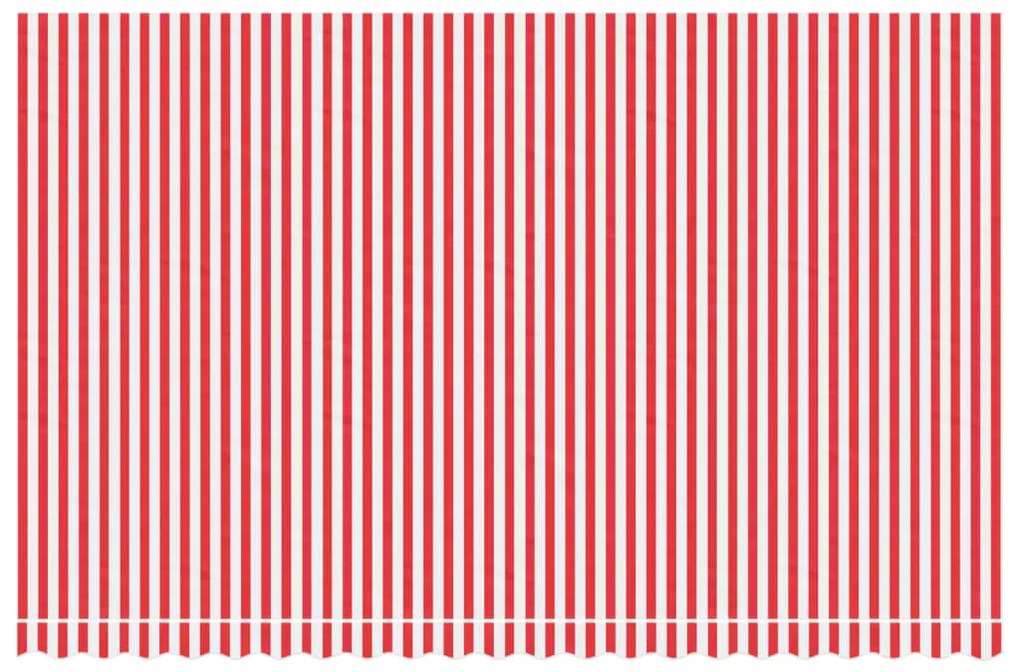 Tecido de substituição p/ toldo 5x3 m riscas vermelho/branco