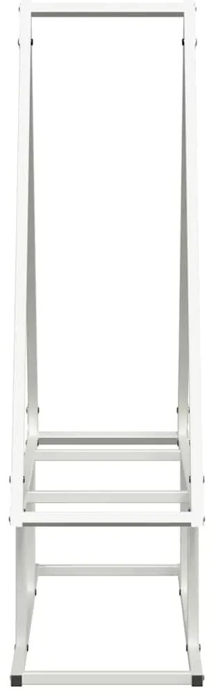 Suporte para lenha 80x25x90 cm aço laminado a frio branco