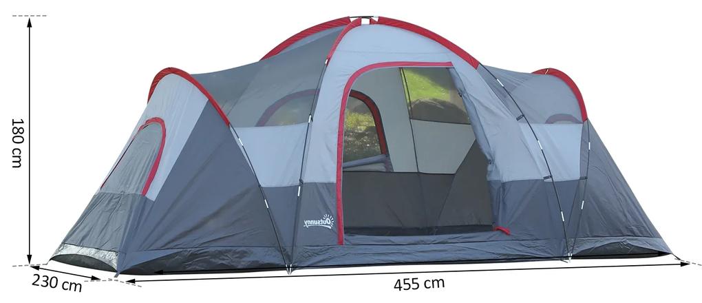 tenda Barraca de acampamento grande com bolsa de transporte 455x230x180 cm
