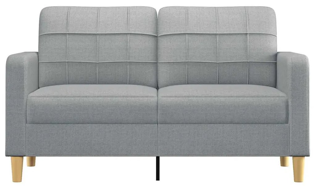 Sofá de 2 lugares em tecido 140 cm cinzento-claro