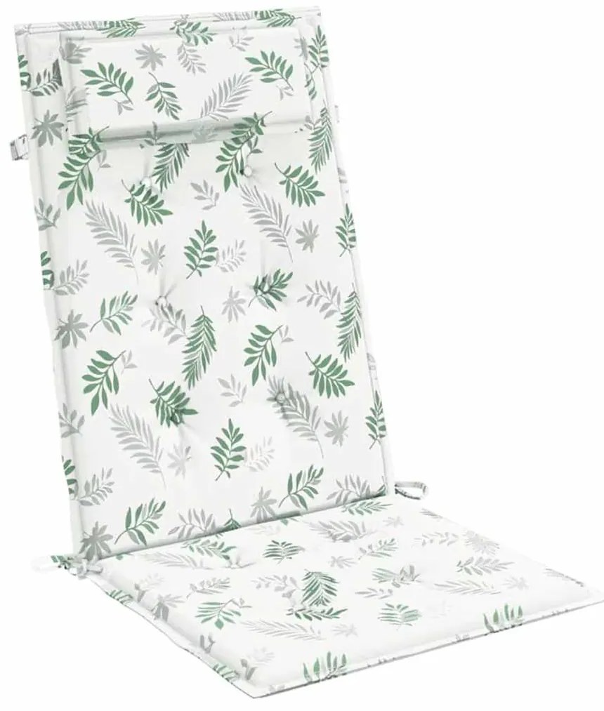 Almofadões p/ cadeira encosto alto 6 pcs tecido oxford folhas