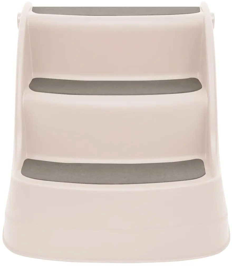 Escada dobrável 3 degraus para cães 50x38x38 cm plástico creme