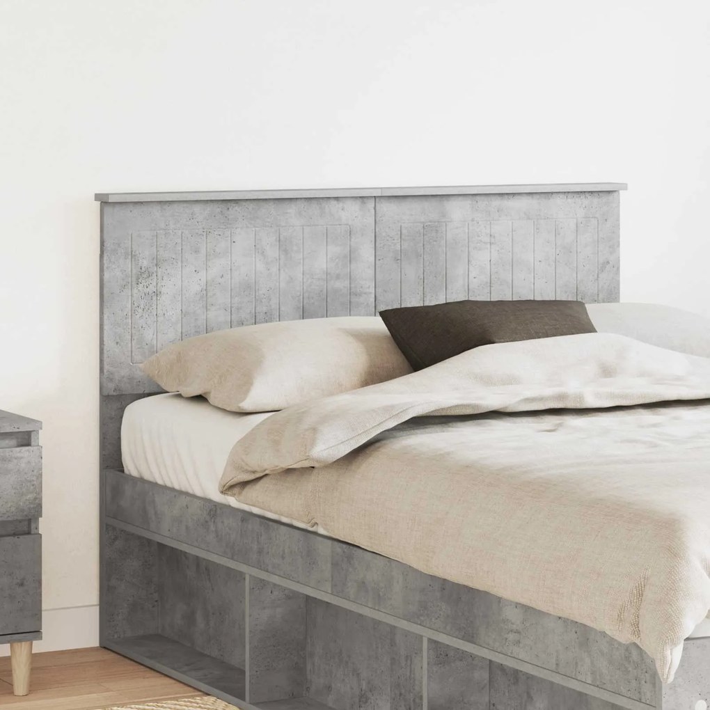 vidaXL Cabeceira Cinzento 135 cm Madeira processada