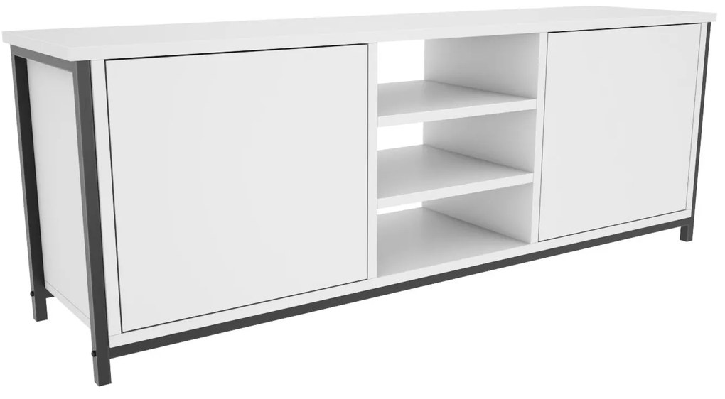 Móvel de TV Otis – Preto e Branco – 140 cm x 35,3 cm x 50,8 cm