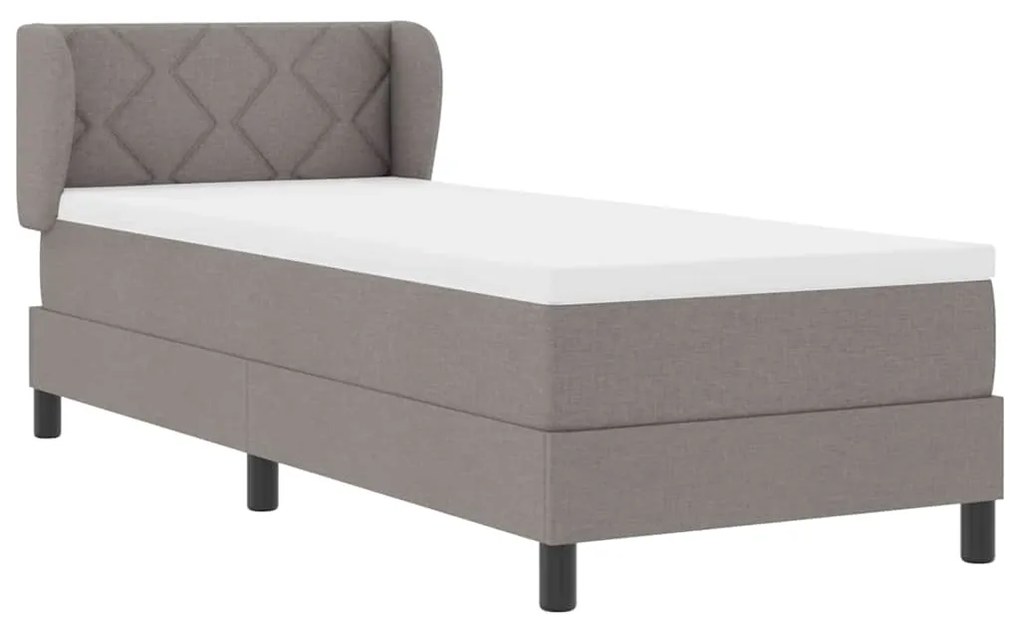 Cama Box com Colchão Taupe 80x200 cm Tecido