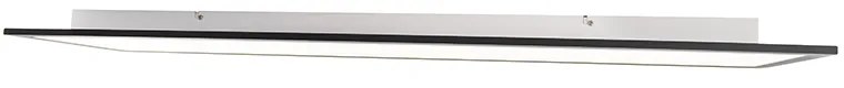 Candeeiro de teto moderno preto com LED 120 cm - Liv Moderno