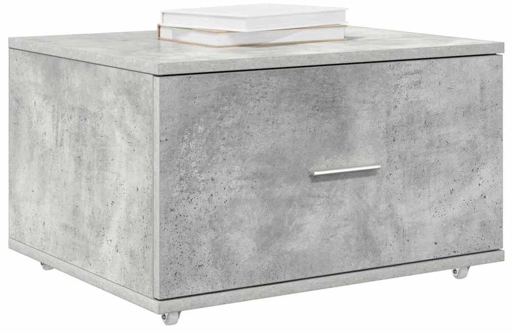 Gabinete de Gavetas Cinza Concreto Concreto Médio Portas