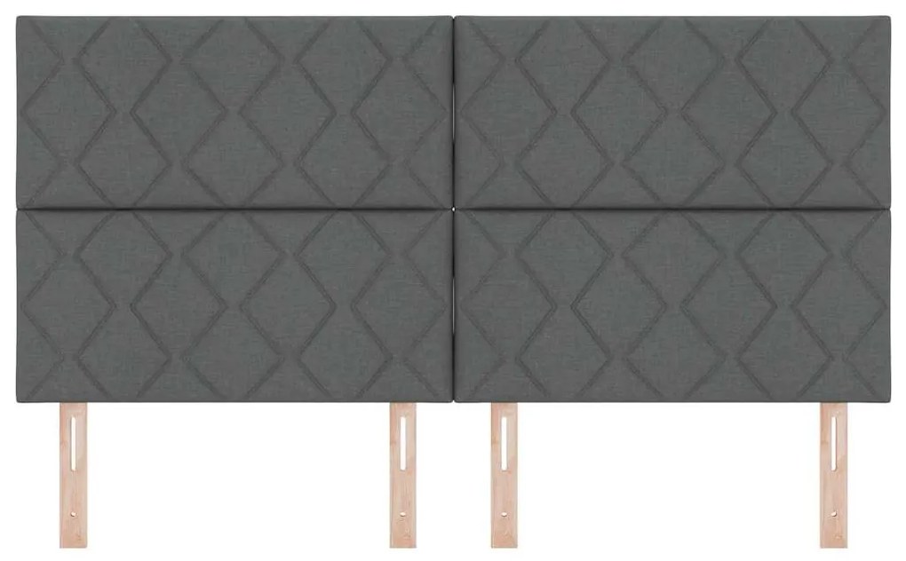 Cabeceira LED vidaXL Design Blocos de Diamante Cinza Escuro 180 cm Tec