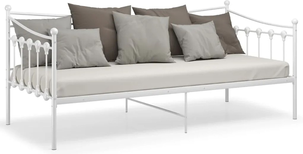 Sofá-cama 90x200 cm metal branco