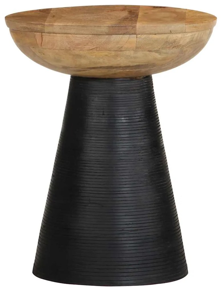 Mesa de apoio preto Ø37x45 cm madeira de mangueira maciça