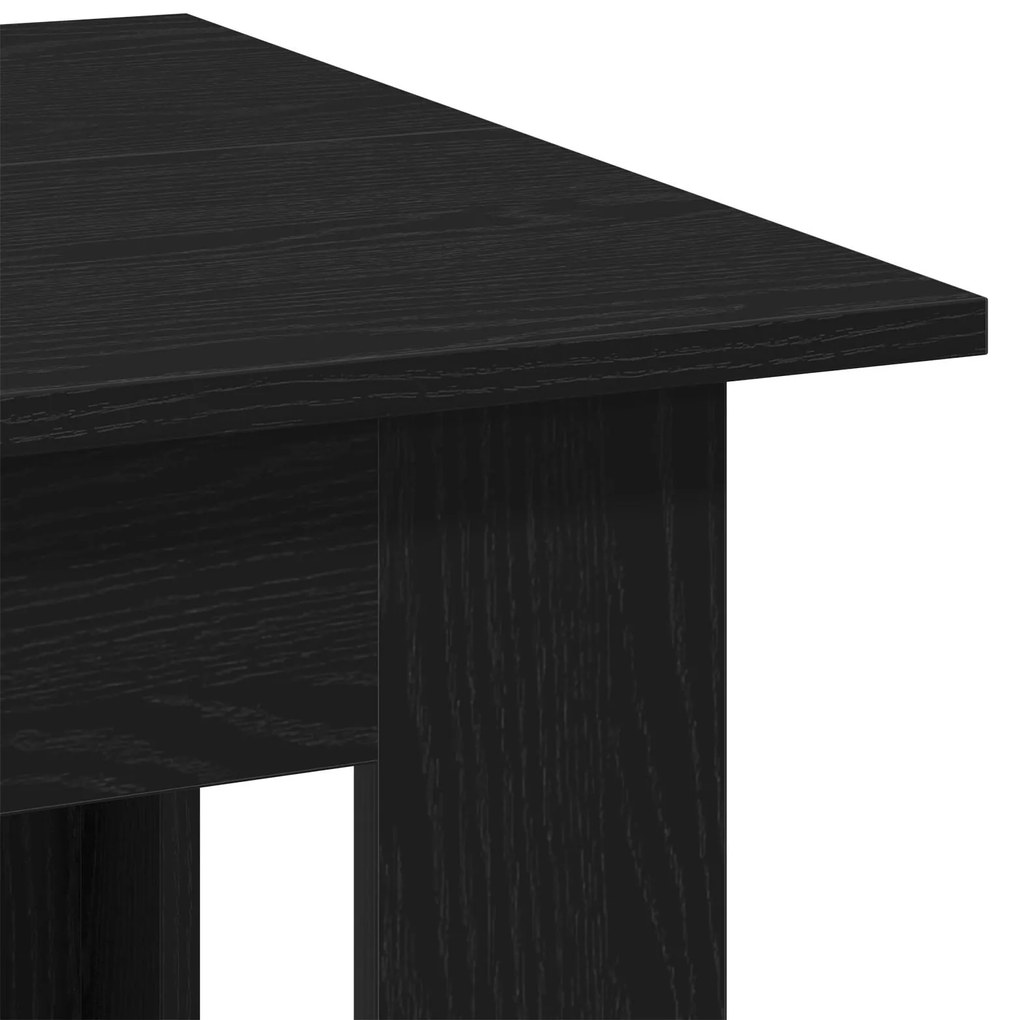 Mesa de café vidaXL Preta em Carvalho 100x60x42 cm em Madeira de Engen