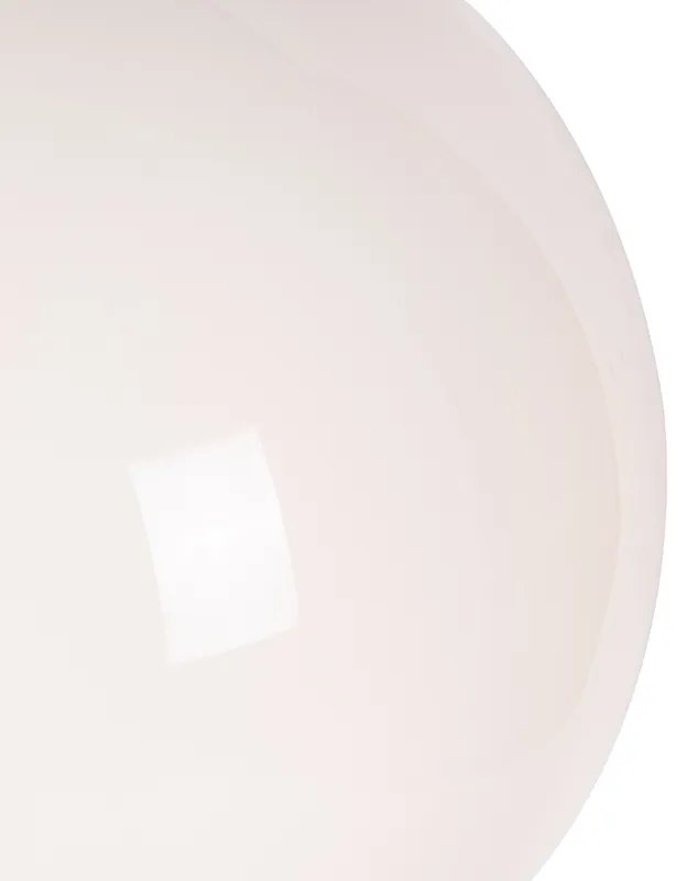 LED Candeeiro suspenso inteligente escandinavo vidro opalino 50 cm incl. Wifi A60 - Ball 50