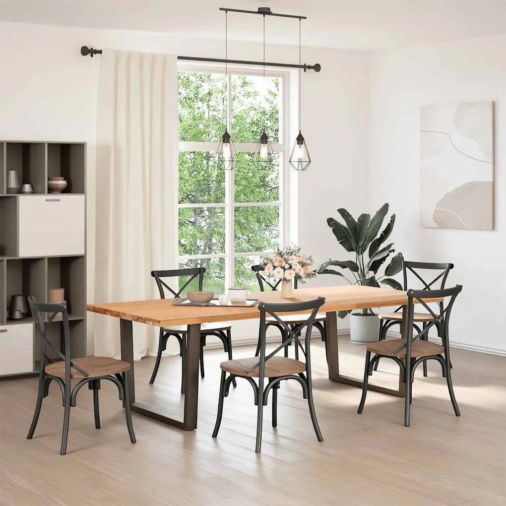 Pés para mesa de jantar em forma de V, 2 peças, antracite, 100x(72-73,
