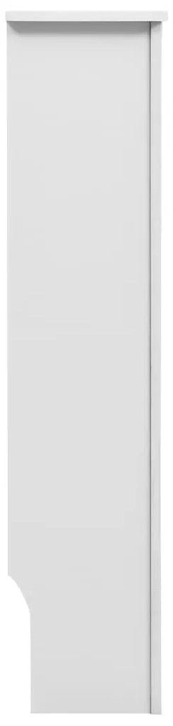 Coberturas de radiador 2 pcs 152x19x81,5 cm MDF branco