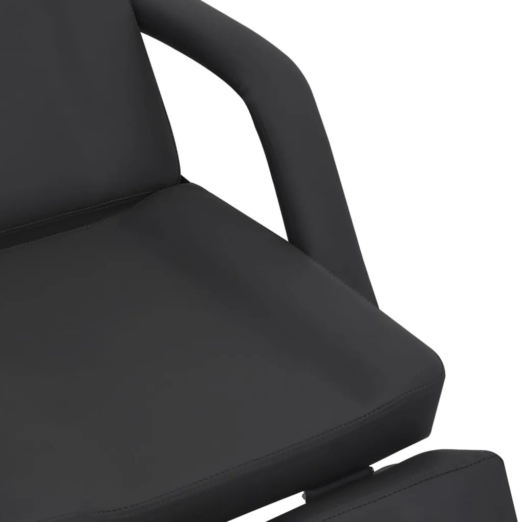 Cadeira de esteticista couro artificial 180x62x78 cm preto