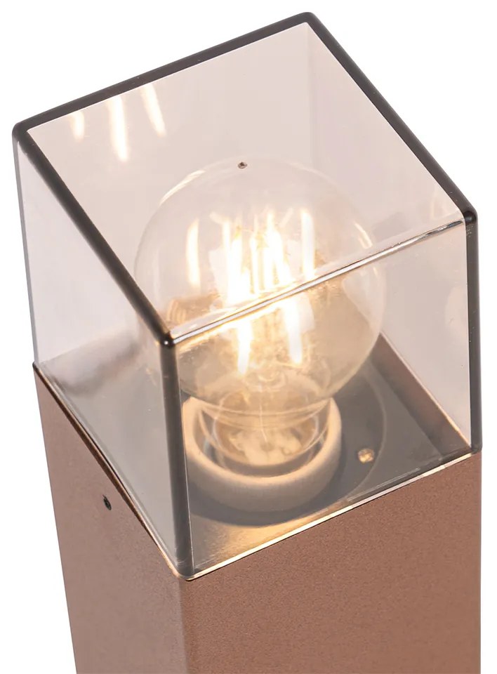LED Candeeiro de pé exterior inteligente castanho ferrugem 50 cm com Wi-Fi P45 - Denmark Industrial