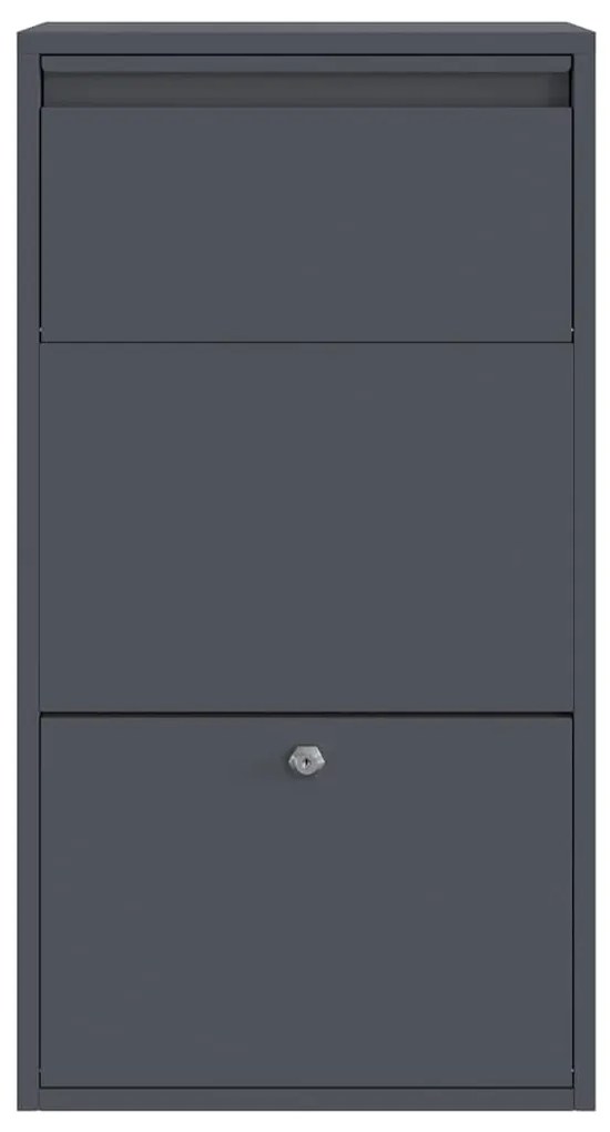 Caixa de Correio para Pacotes Antracite 44x22x82 cm Aço