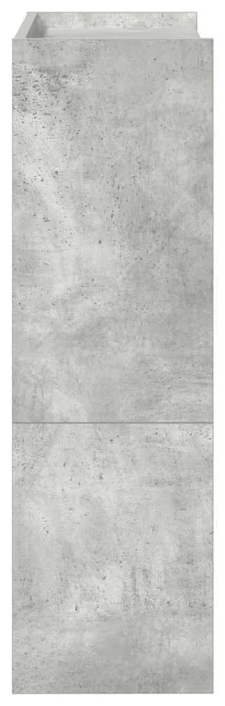 Sapateira 60x25x81 cm madeira processada cinzento cimento