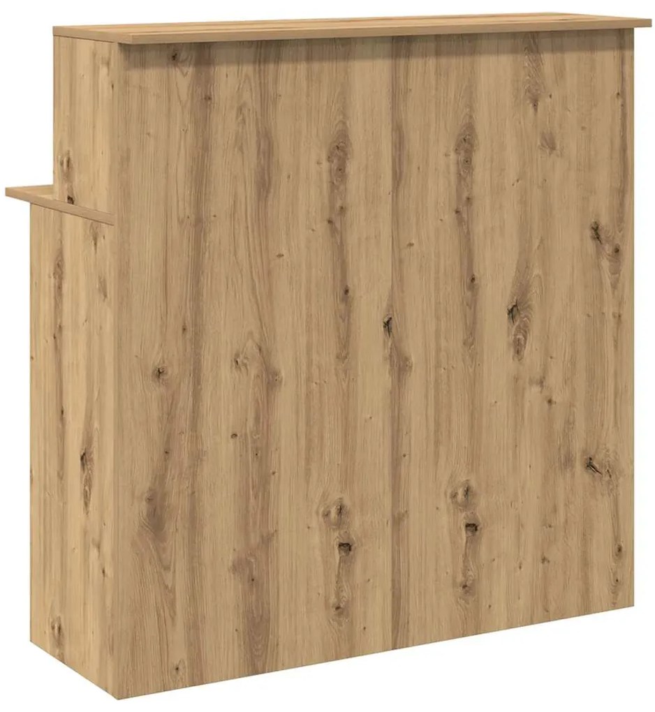Balcão de recepção 100x50x103,5 cm madeira carvalho artisiano
