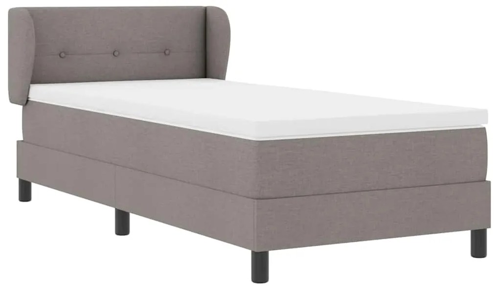 Cama Box com Colchão vidaXL Taupe 80x200 cm Tecido