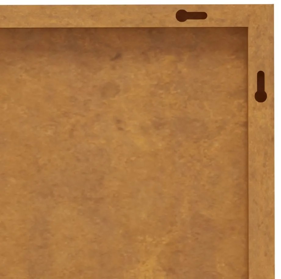 Decoração p/ muro de jardim 555x55 cm aço corten design relva