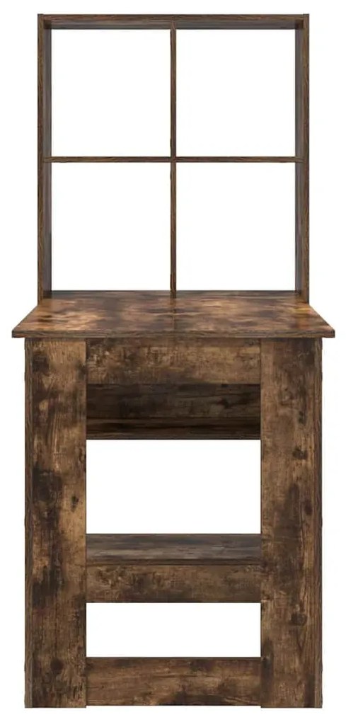 Mesa com prateleira com armazenamento Carvalho fumado 122 x 67 x 145 c