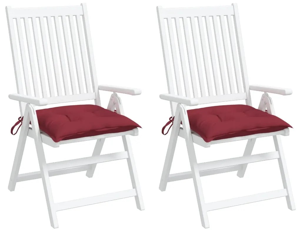 vidaXL Almofadões móveis de paletes 2 pcs tecido oxford vermelho-tinto