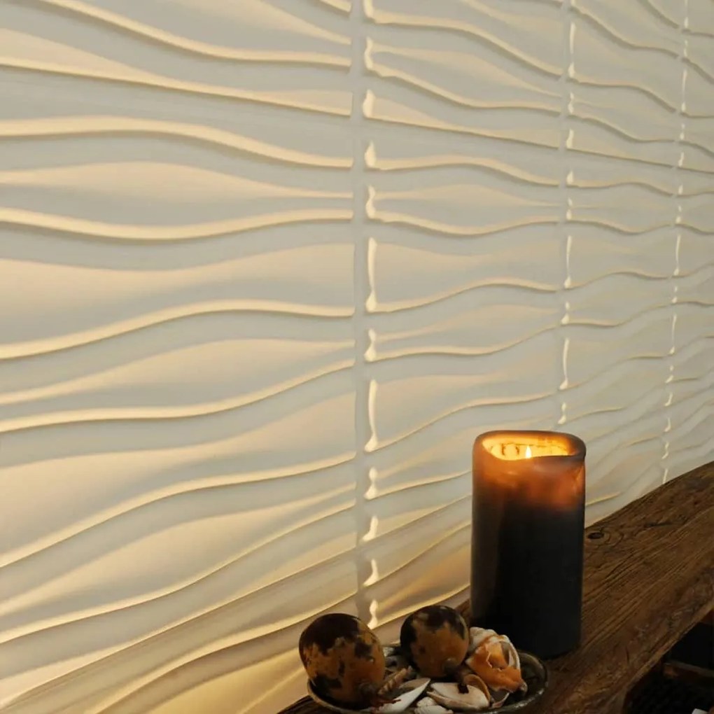 Painéis de parede 3D Flows 12 pcs GA-WA14
