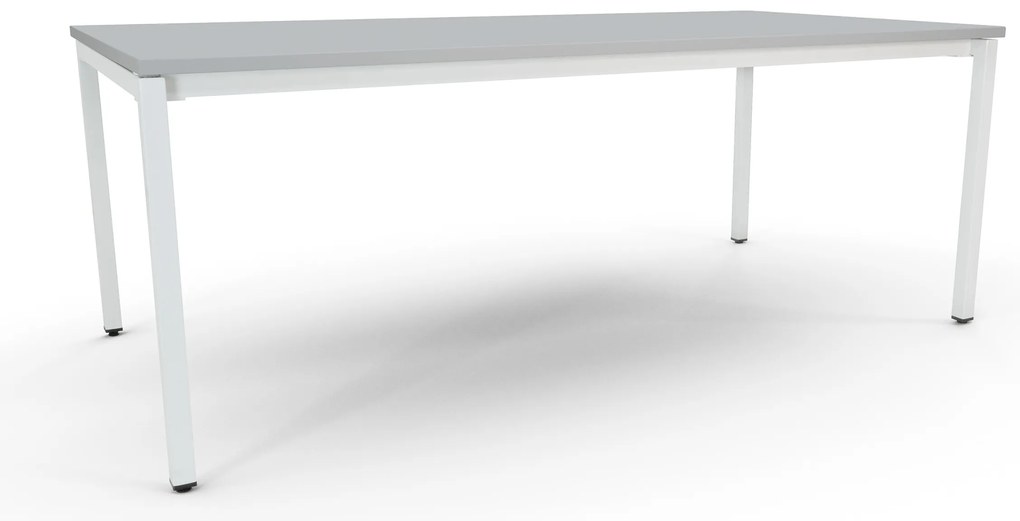 Mesas de Reuniões 2400x1200mm Alfa Branco/Cinza
