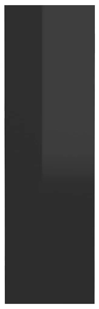 Sapateiras de parede 2pcs derivados de madeira preto brilhante