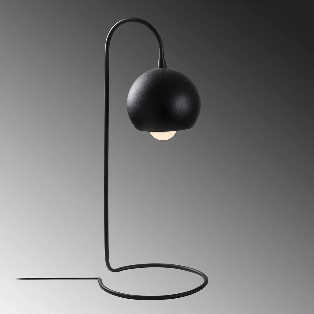 Candeeiro de Mesa Yilan – Preto – 14 x 23 cm