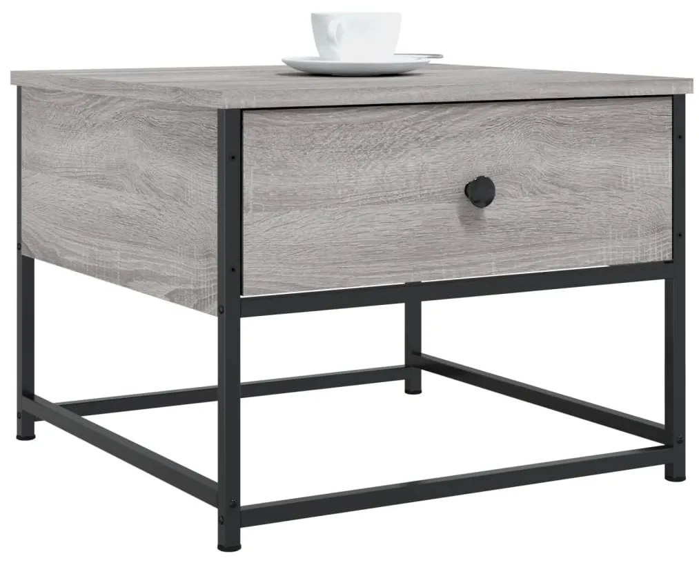 Mesa de centro 51x51x40 cm derivados de madeira cinza sonoma