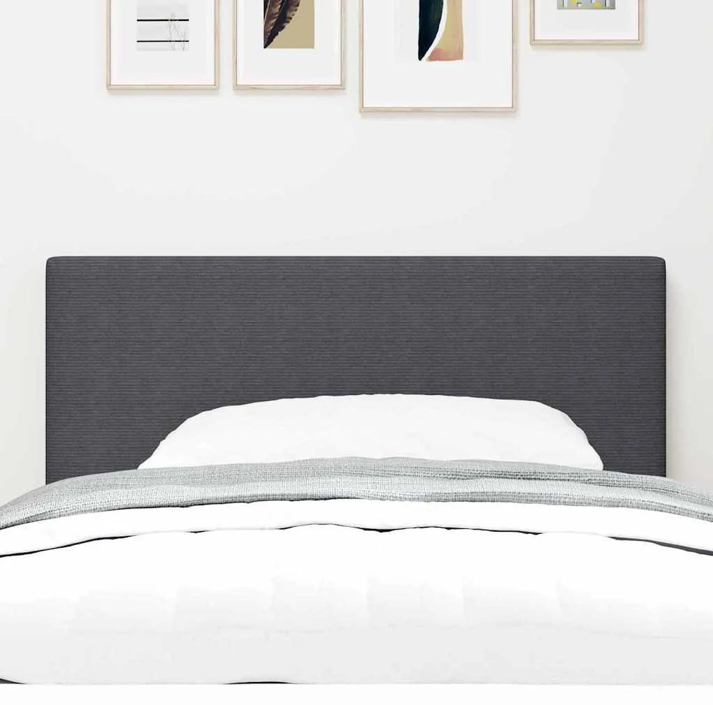 Cabeceira vidaXL Design Simples Cinza Escuro 100 cm Tecido Corduroy