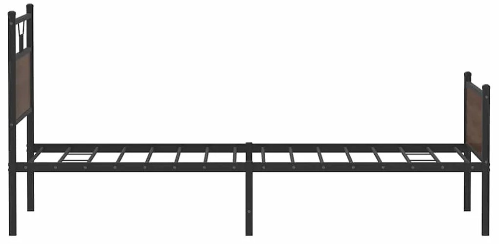 Estrutura de cama sem colchão 107x203 cm carvalho castanho