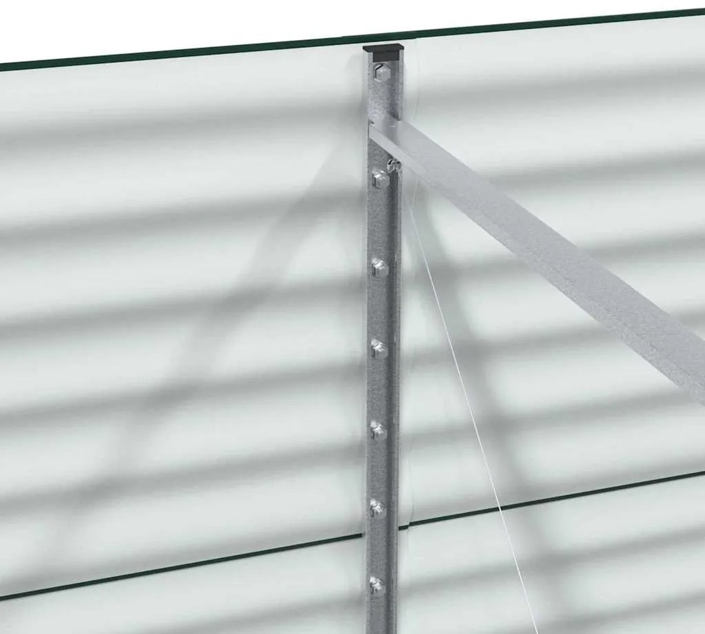 Canteiro Elevado vidaXL Verde 240x80x81 cm Aço Galvanizado