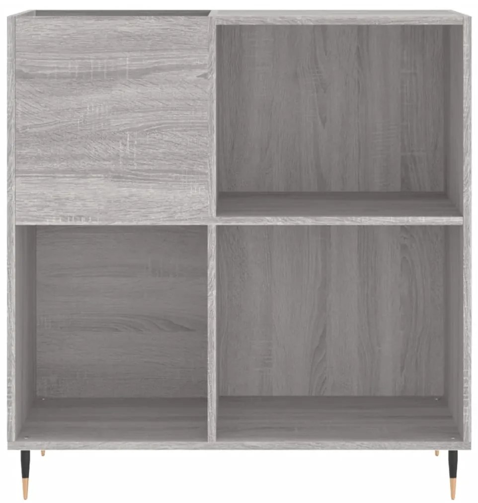 Armário p/ discos 84,5x38x89 cm derivados madeira cinza sonoma