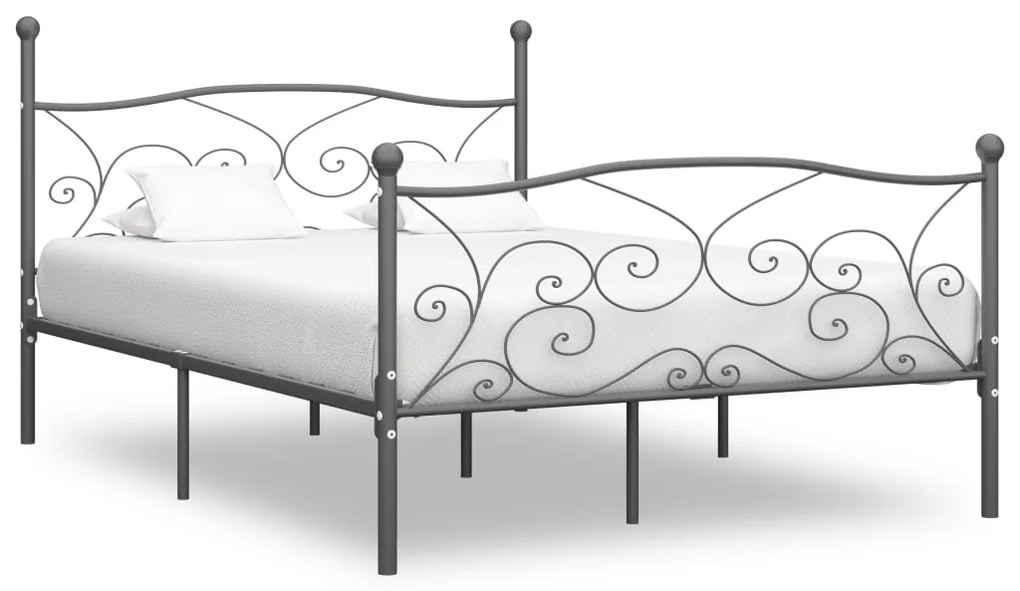 vidaXL Estrutura de cama 120x200 cm metal cinzento