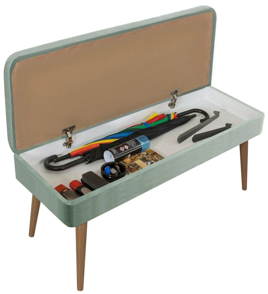 Conjunto de Mobiliário de Entrada Vegas – Branco e Verde Mar – Sapatei