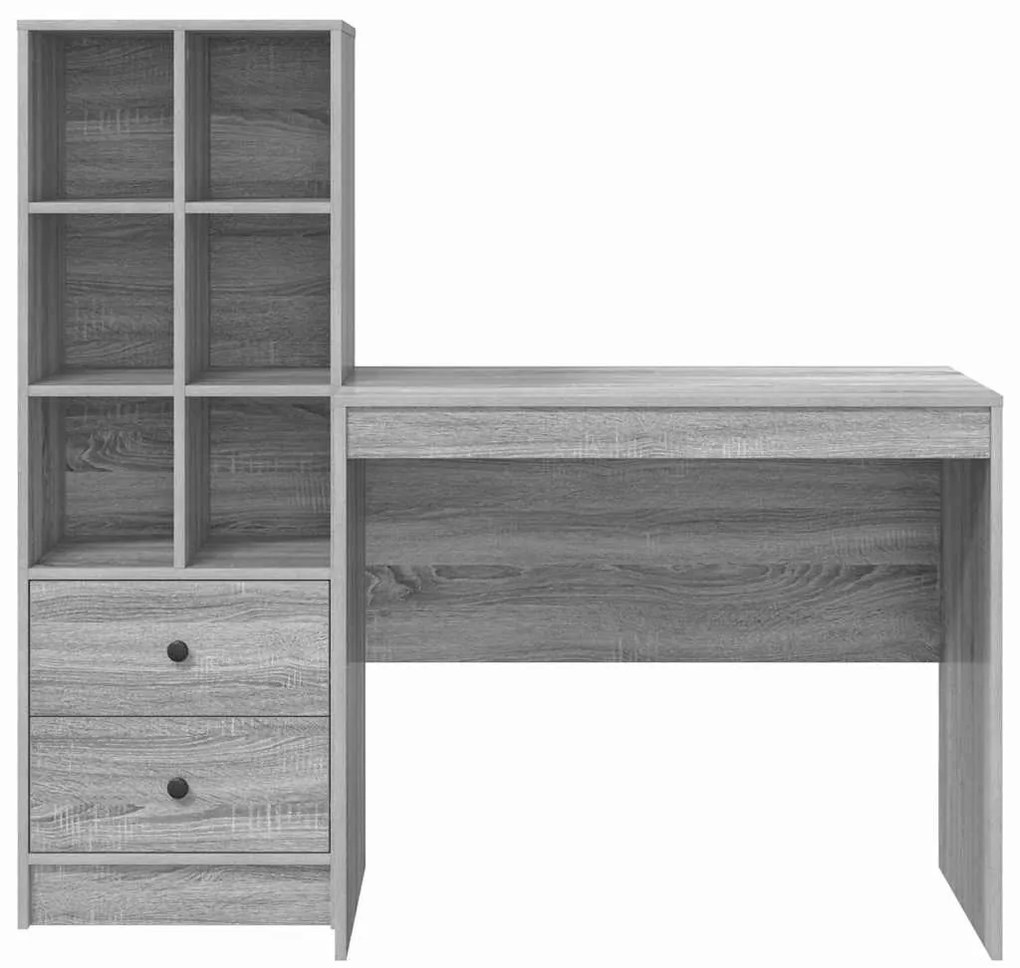 Mesa com Armazenamento Cinza Sonoma Aglomerado de partículas