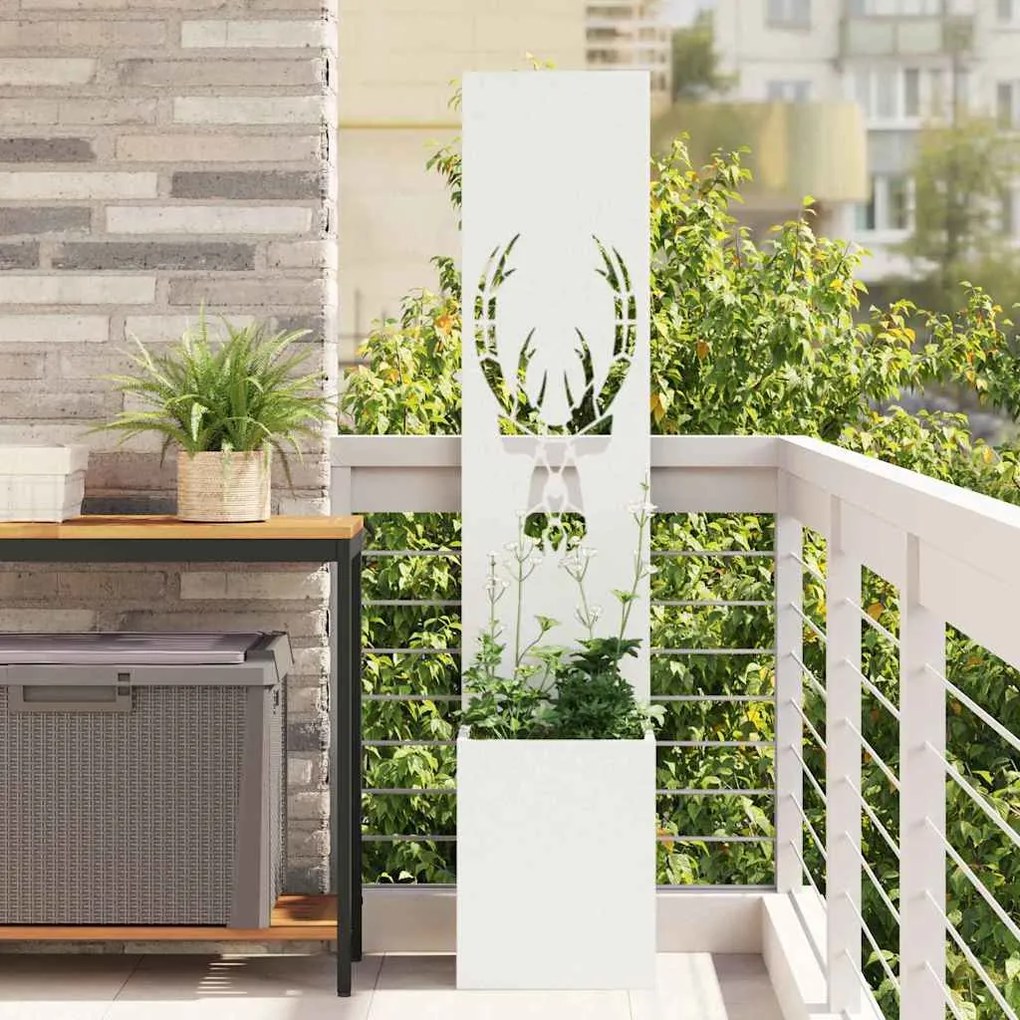 vidaXL Tela de Privacidade para Jardim Branco 32 x 140 cm