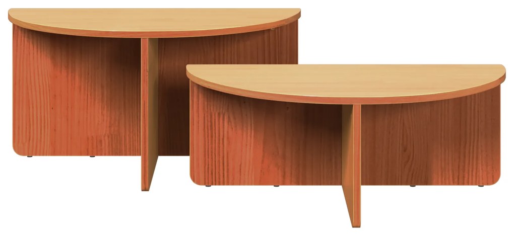 Mesa de centro 2 pcs Castanho-mel 79 x 39.5 x 40 cm