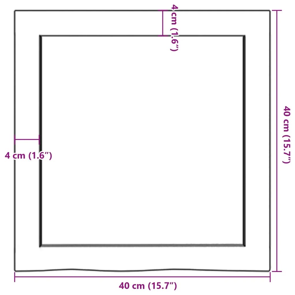 Prateleira de parede 40x40x(2-4) cm carvalho tratado castanho