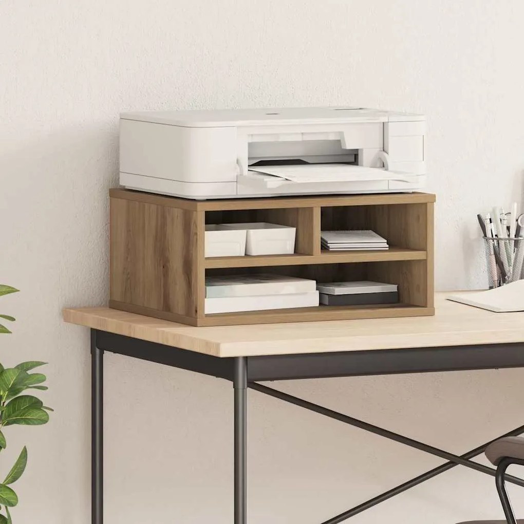 vidaXL Suporte para Impressora Carvalho Artesanal 49 x 40 x 22.5 cm